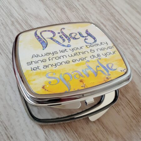 Compact Mirror: stainless steel finish