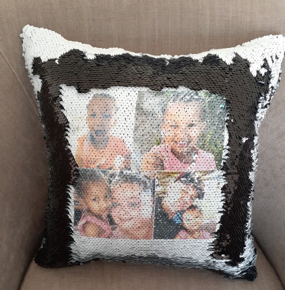 Cushion: flip sequins (turquoise) - Image 12