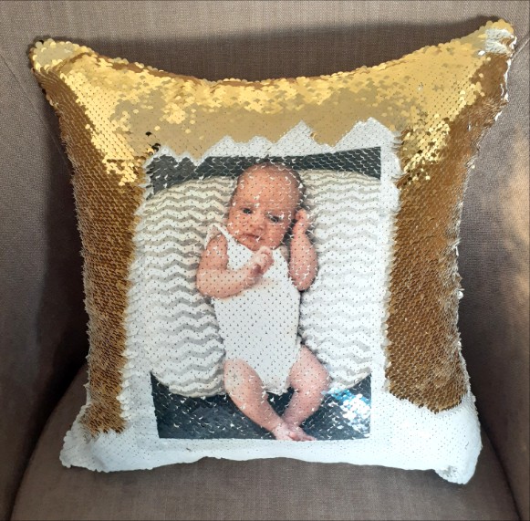 Cushion: flip sequins (turquoise) - Image 10
