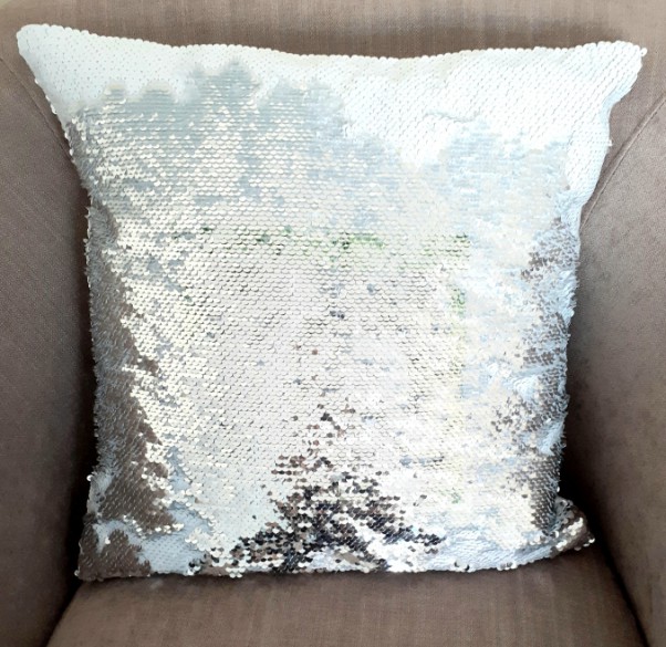 Cushion: flip sequins (turquoise) - Image 4