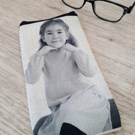 Glasses case: Linen specs/sunglasses pouch