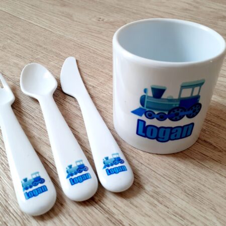 Combo kids polymer cup & utensil set