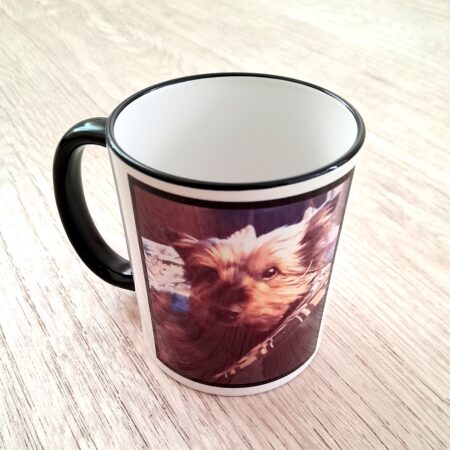 Drinkware: Black & white mug