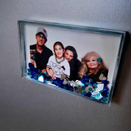 Fridge magnet: glitter acrylic